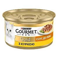 Purina Gourmet Gold Соус Де-Люкс с курицей 85 г влажный корм для котов (133689-21) BE