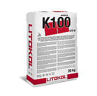 Цементный клей Litokol HYPERFLEX K100 для плитки, класс С2ТЕS2, белый 20 кг (K100B0020)