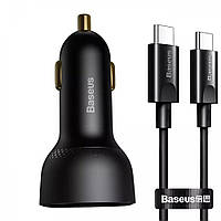 АЗУ Car Charger | 100W | 2C | C to C Cable (1m) Baseus (TZCCZX-01) Superme Digital Display PPS Black