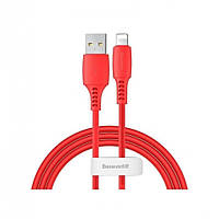 Кабель usb Baseus (CALDC) Colourful Cable USB For Lightning 2.4A 1.2m Red