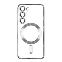 Чехол TPU Metallic Full Camera with Magsafe для Samsung Galaxy S23 Plus Цвет Silver