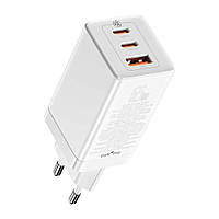 СЗУ Home Charger | 65W | GaN3 | 1U | 2C | C to C Cable (1m) Baseus (CCGP0501) Pro Fast Charger White