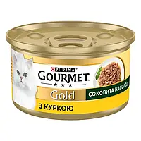 Purina Gourmet Gold Соковита насолода с курицей 85 г влажный корм для котов (175095-21) BE