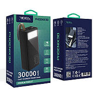 Power Bank Ridea RP-D30L Phoenix30 10W digital display + lamp 30000 mAh Цвет Черный