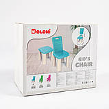 Стілець табурет Долоні блакитний Пластиковий стільчик дитячий, фото 3