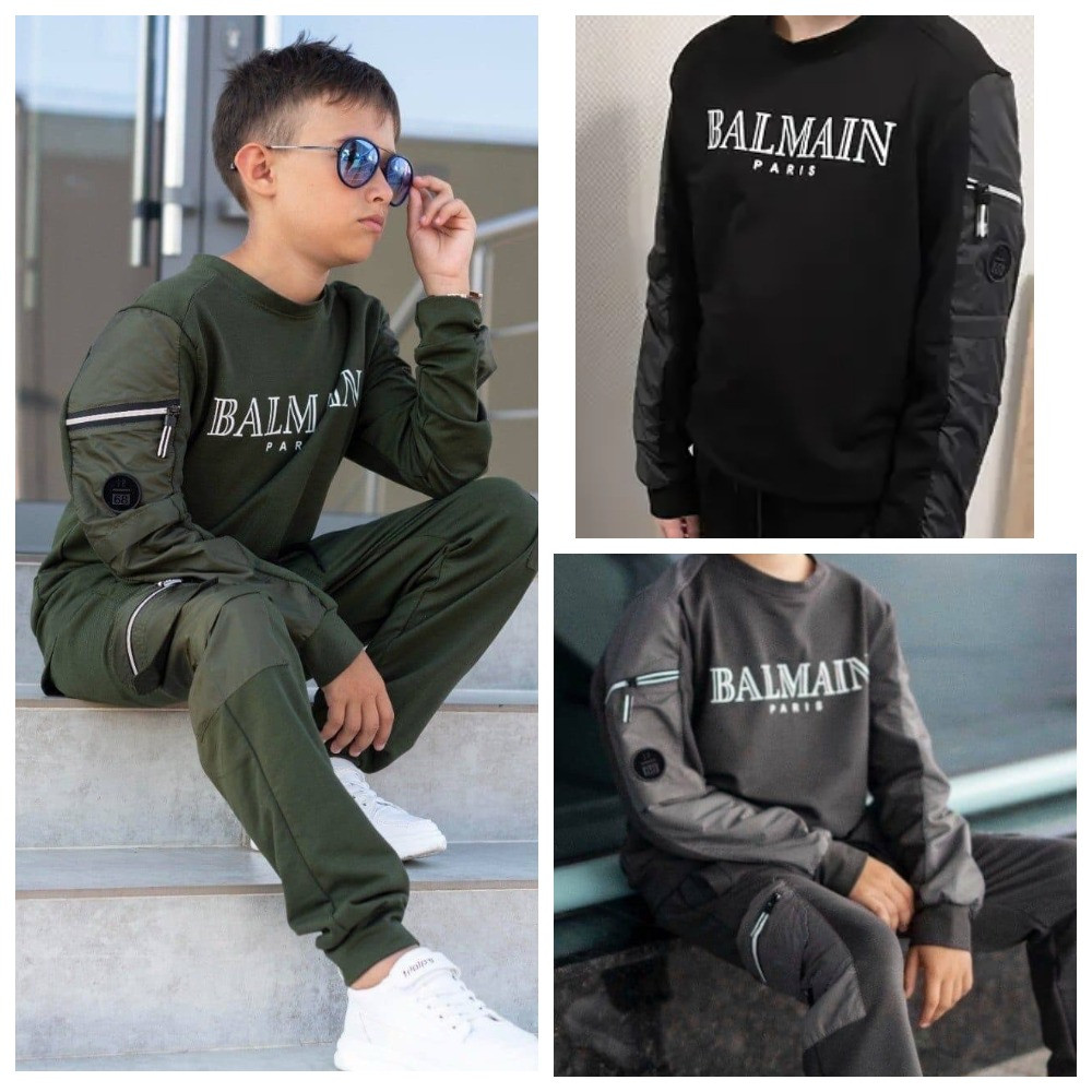 Трендовий спортивний костюм "Balmain", розміри на зріст 140 — 164