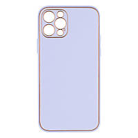 Чехол Leather Gold with Frame without Logo для iPhone 12 Pro Цвет 15, Lilac