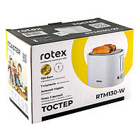 Тостер ROTEX RTM130-W (Мічність 750 W. 7 ступенів обсмажування. Режим розморожування. Знімний піддон), фото 5