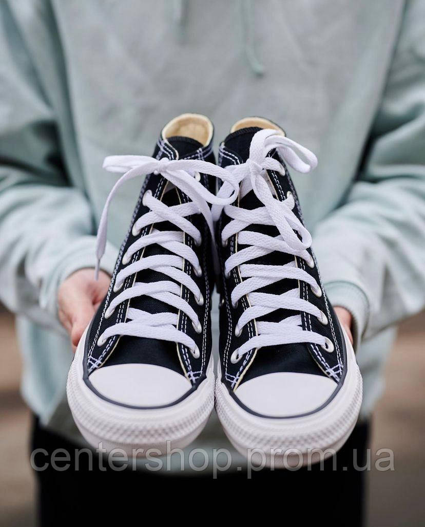 Кеды Converse All Star высокие черные, Высокие конверсы унисекс мужские-женские 36-44 размар молодежные - фото 8 - id-p1940787182