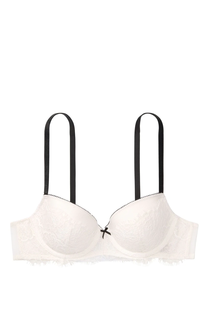 Lightly Lined Ribbon Slot Demi Bra