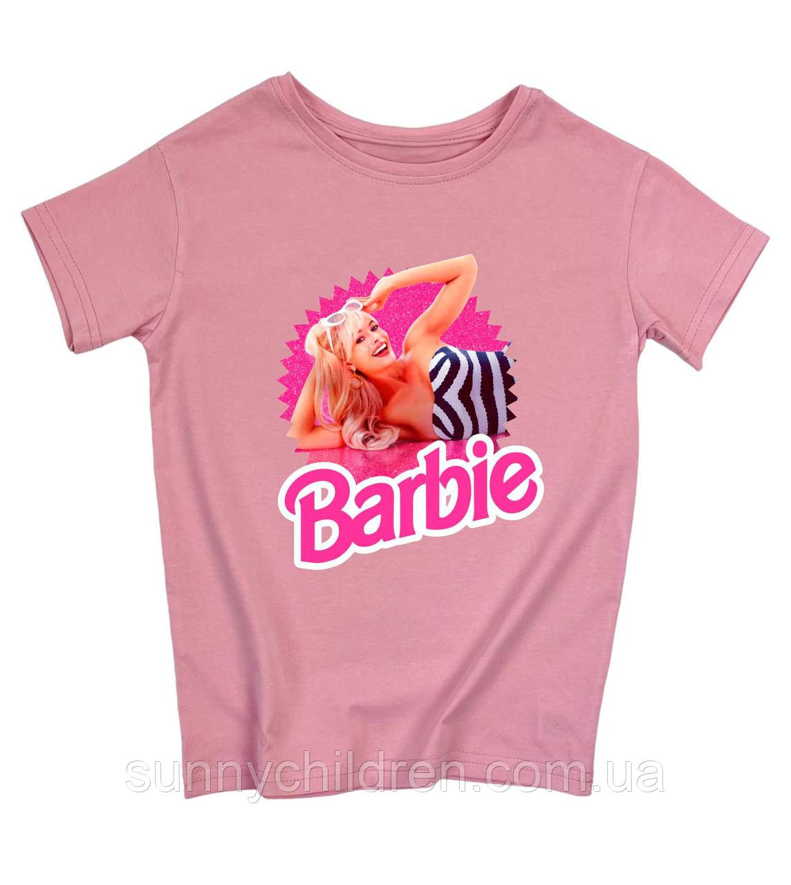 Футболка для дівчинки 122-152 з трендовим принтом 💖Barbie💖