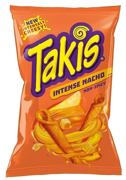 Чіпси з сиром Takis Intense Nacho Cheese Flavored Rolled 280.7г