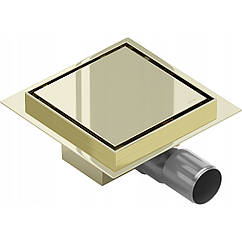 Трап для душу MEXEN FLAT 150x150мм золотий MEX-1510015