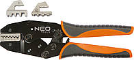 Neo Tools Клещи обжимные, для обжима наконечников 0.5-16мм кв., 2 сменных губок, 220мм, CrMo Baumar - Время