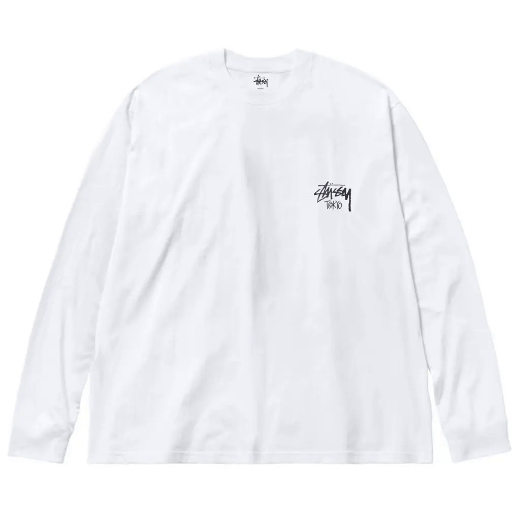 Білий лонгслів Stussy Tokyo Logo унісекс Стуссі Стассі