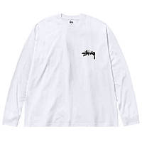 Білий лонгслів Stussy x Bape Logo унісекс Стуссі Стассі Бейп Бейп