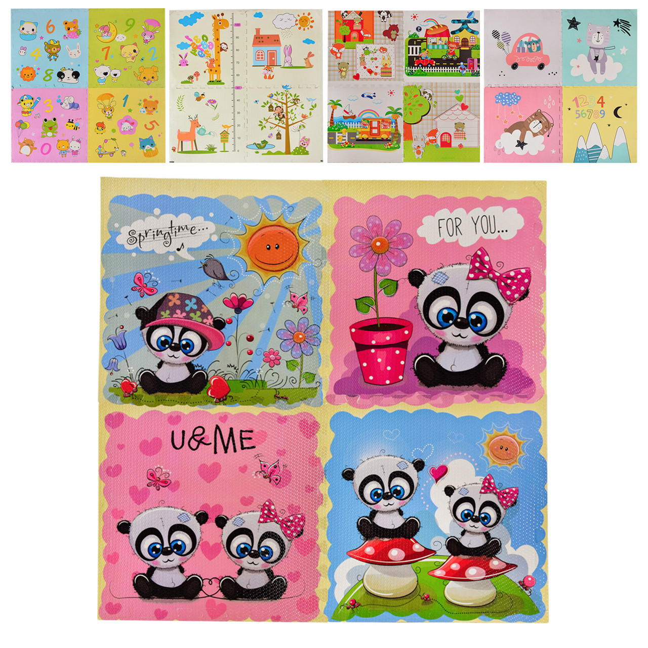 Килимок-пазл EVA K89401, 4 деталі, 60*60*1см, фото 1