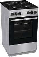 Gorenje Плита MEK3011SB/комбинированная/електроподжиг/эмалиров. решетки/гриль/газ-контроль/50х60/серый Baumar