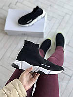 Кросівки-шкарпетки Balenciaga Speed Trainer "Black/White". Кросівки-шкарпетки Баленсіага чорно-білі