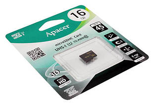 Картка пам'яті MicroSDHC 16Gb Apacer (клас 10) UHS-1