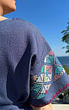 Сукня з вишивкою короткий рукав із льону розміри батал, фото 10