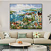 Набір для вишивання за нанесеною на канву схемою "The Seaside Town 3". AIDA 14CT printed 44*36 см, фото 11