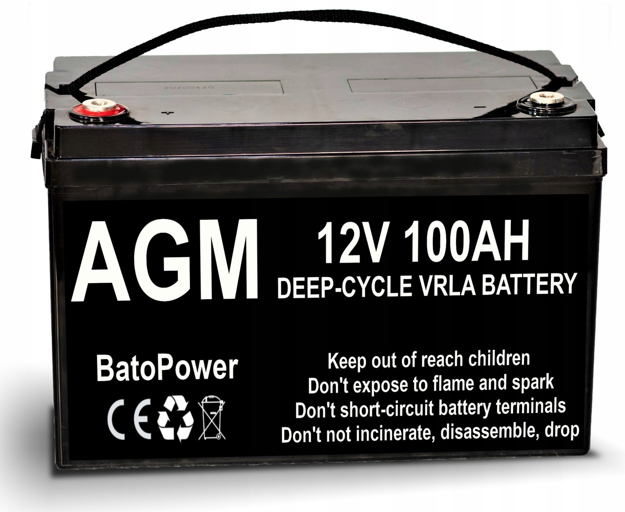 Акумуляторна батарея BatoPower AGM 12 V 100 Ah VRLA