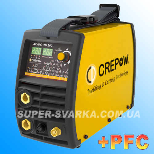 Аргонове зварювання CrepoW TIG-200 AC DC PFC