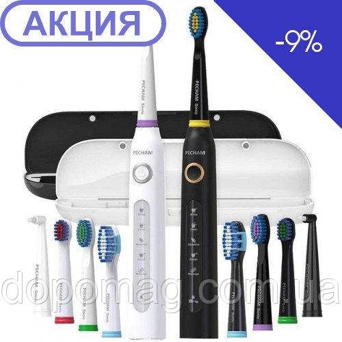 Набір електричних зубних щіток PECHAM Black and White Travel Set PC-084