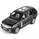 Машинка джип Range Rover колекційна моделька металева іграшка позашляховик 15 см Чорний (59290), фото 2