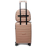 Середня валіза з кейсом в комплекті Snowball 61303 пудрова, фото 10