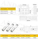 Конектор, роз'єм Леонардо триконтактний 600 вольтів 50 ампер комплект 2 шт., фото 4