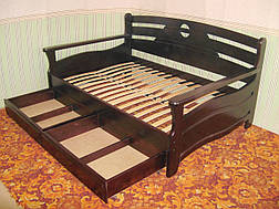 Напівторне ліжко з масиву натурального дерева "Луї Дюпон - 2" від виробника, фото 2