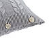 Чохол для подушки Ohaina в'язаний коси 40x40 Steel grey, фото 2