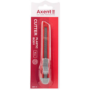 Ніж канцелярський Axent 6501-A, лезо 9 мм, червоний, фото 4