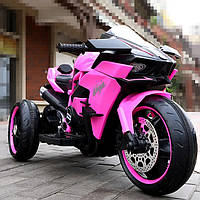 Детский электромотоцикл Kawasaki Ninja (розовый цвет)