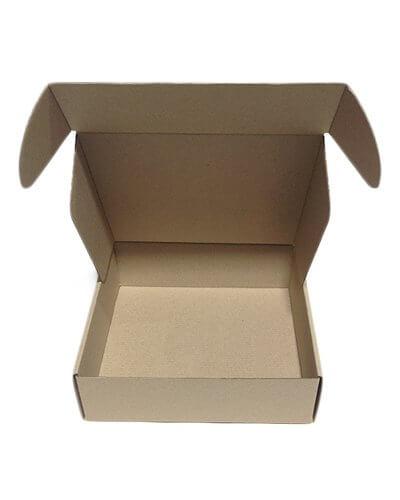 Подарочная картонная самосборная коробка 22х20х7 см коричневая упаковки подарков одежды - фото 4 - id-p1940876789