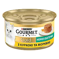 Purina Gourmet Gold Нежные биточки с курицей и морковью 85 г Пурина Гурмэ Голд влажный корм для котов