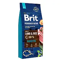 Сухой корм для собак Brit Premium by Nature Dog Sensitive 15 кг - ягненок и рис