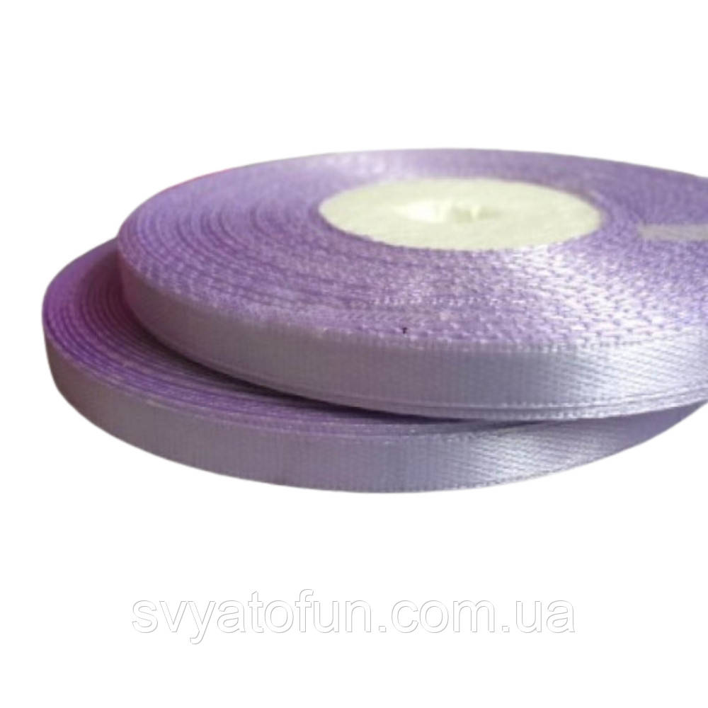 Стрічка атласна 0,6 см світло-лілова 33 м