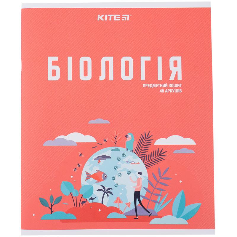 Зошит шкільний А5+ 48арк Kite предметний кл. Urban Біологія K23-240-25