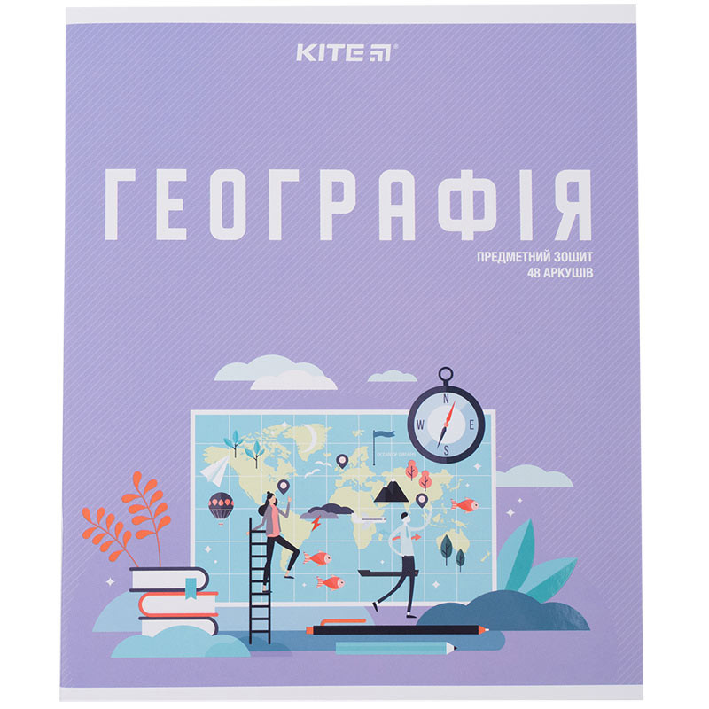 Зошит шкільний А5+ 48арк Kite предметний кл. Urban Географія K23-240-29