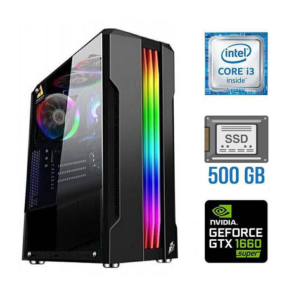 Core i3 6100 2 4 3.7 GHz 16GB DDR4 NEW 500GB SSD NEW GeForce GTX 1660 Super 6 GB