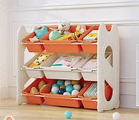 Стелаж з контейнерами Terrio Kitty Помаранчево-білий