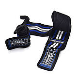 Кистьові бинти Power System PS-3500 Wrist Wraps  Blue/Black, фото 3