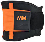 Пояс компресійний MadMax MFA-277 Slimming belt Black/neon orange M, фото 3