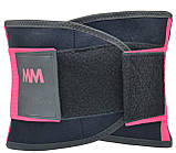 Пояс компресійний MadMax MFA-277 Slimming belt Black/rubine red M, фото 5