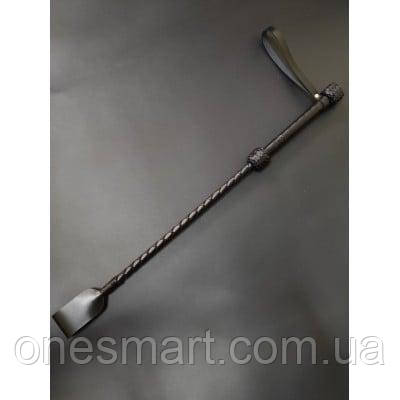 Стек шкіряний БДСМ Candy Hero, довгий, чорний, фото 1