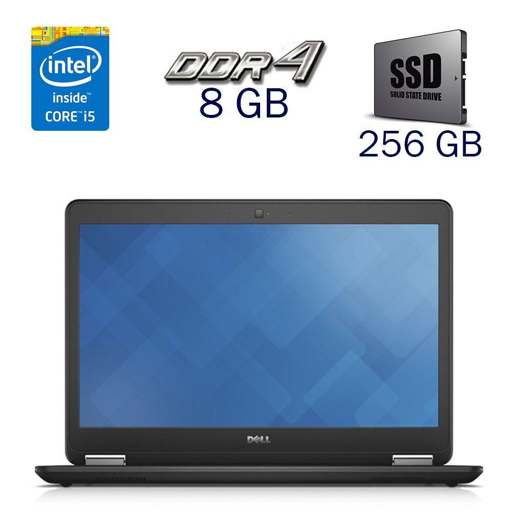 Ультрабук Б клас Dell Latitude E7470 / 14" (1920x1080) IPS / Intel Core i5-6300U (2 (4) ядра по 2.4 — 3.0