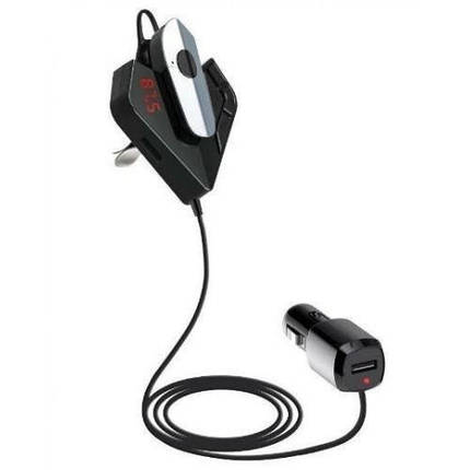 Трансмітер FM V11 BT з Bluetooth гарнітурою модулятор, блютуз-фм передавач для автомагнітоли, фото 1